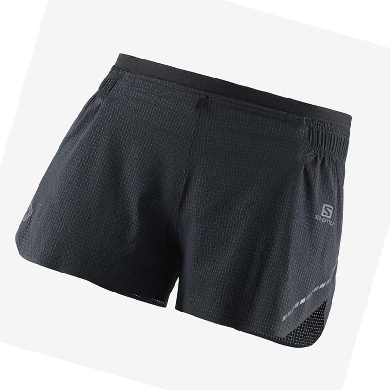 Black Salomon SENSE AERO 3'' Women's Shorts | UYISWKM-70