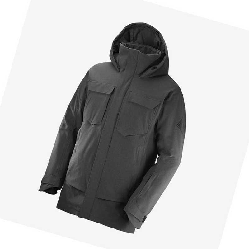 Black Salomon STANCE CARGO Men's Ski Jackets | SYGFHID-53