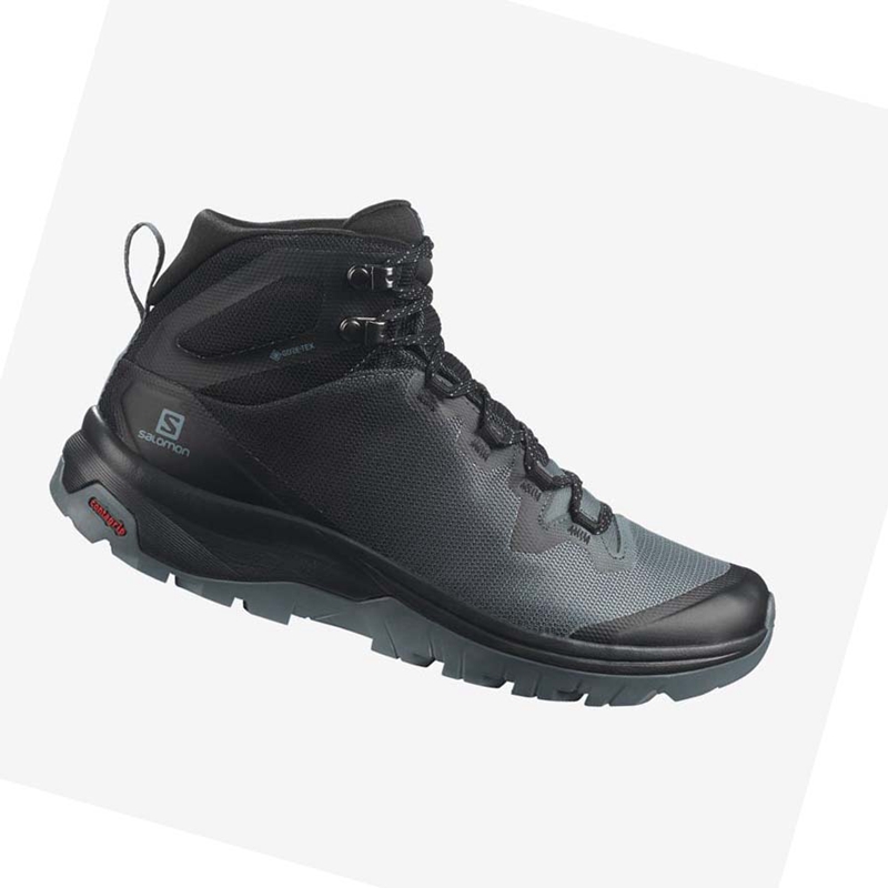 Black Salomon WoVAYA MID GORE-TEX Women's Hiking Shoes | YGUFBVC-92