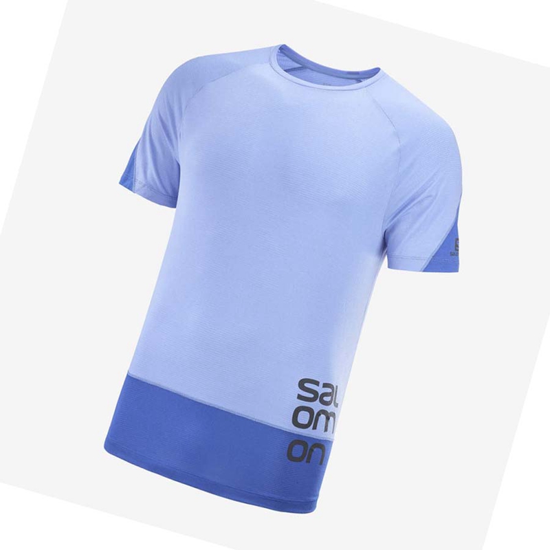 Blue Salomon CROSS RUN GRAPHIC Men's T Shirts | XJUTVIF-63