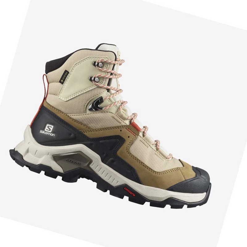 Brown Salomon WoQUEST ELEMENT GORE-TEX Women's Hiking Shoes | VIHJSYC-20