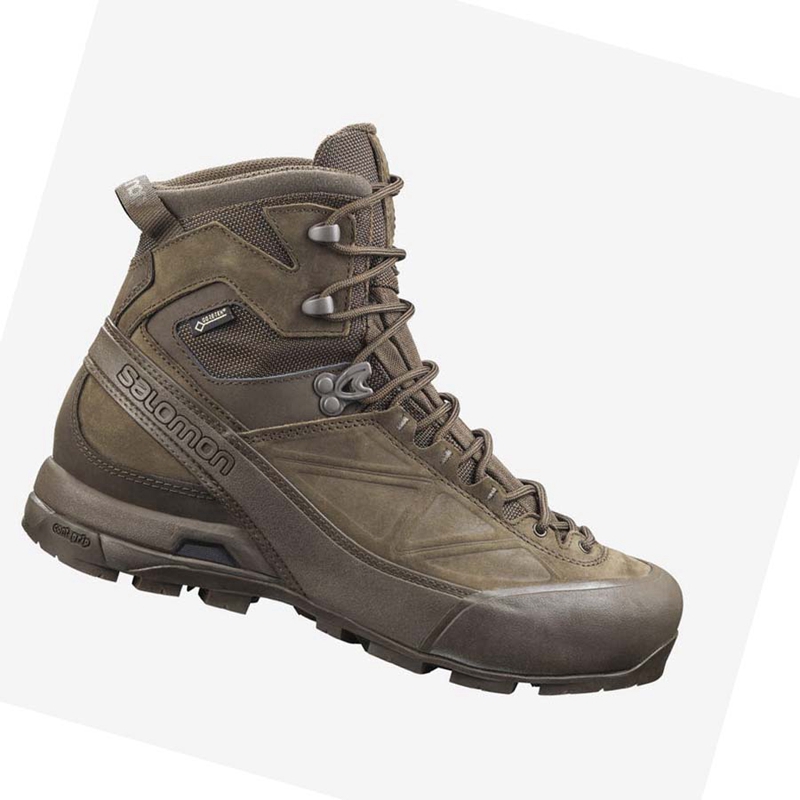 Brown Salomon X ALP GORE-TEX FORCES Men's Boots | JDZSIVQ-78