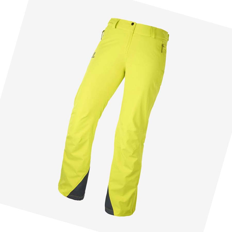 Green Salomon THE BRILLIANT Women's Ski Pants | DWFVTMQ-19