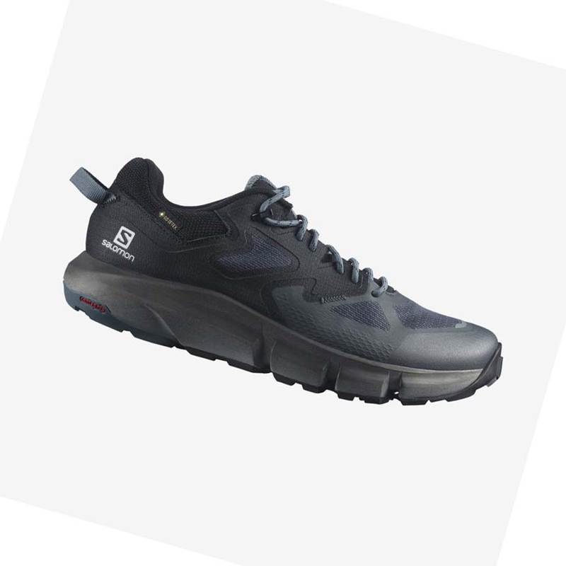 Grey / Black Salomon PREDICT HIKE GORE-TEX Men's Hiking Shoes | UJYOEBX-91