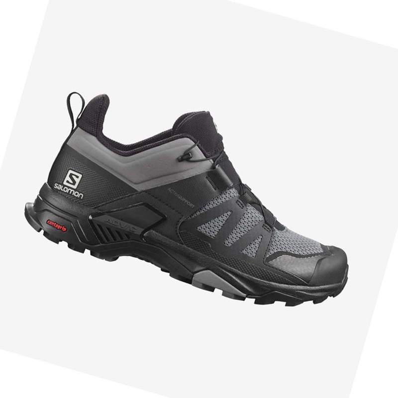 Grey / Black Salomon X ULTRA 4 Men's Hiking Shoes | KBHZATY-81