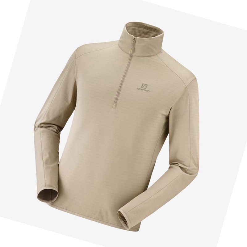 Grey Salomon ESSENTIAL LIGHTWARM Men's Hoodie | PKLQMOZ-43