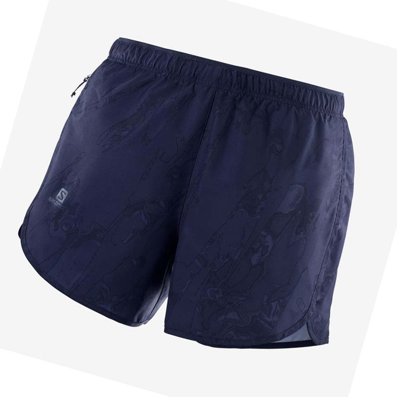 Navy Salomon AGILE Women's Shorts | SZABYPF-85