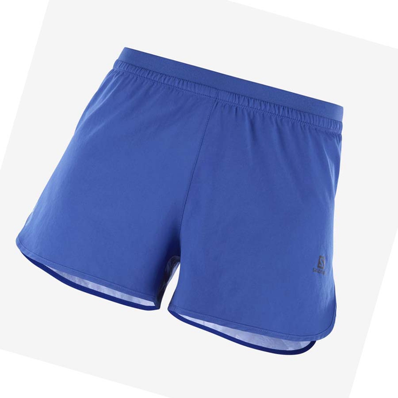 Navy Salomon CROSS 3'' Women's Shorts | ZCESYNJ-79