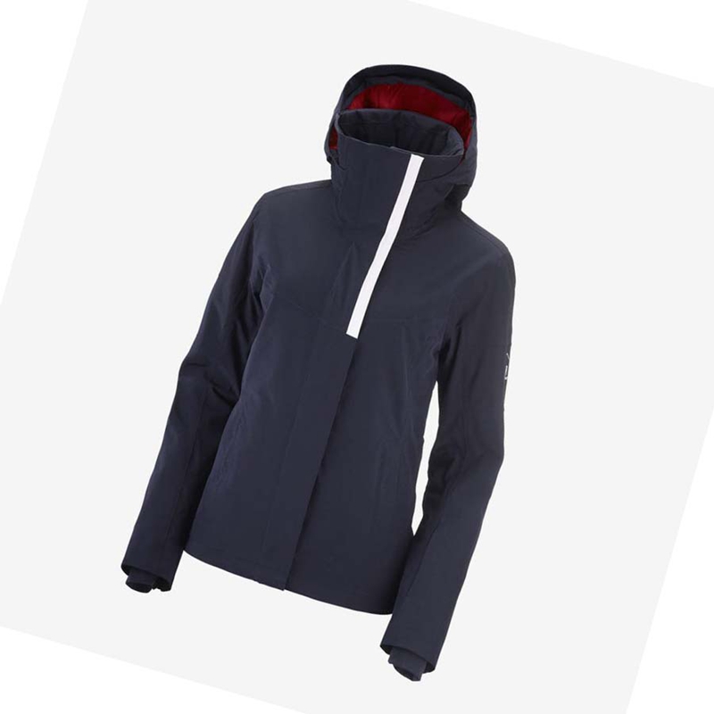 Navy Salomon SPEED INSULATED Women's Jackets | JFLZXIW-16