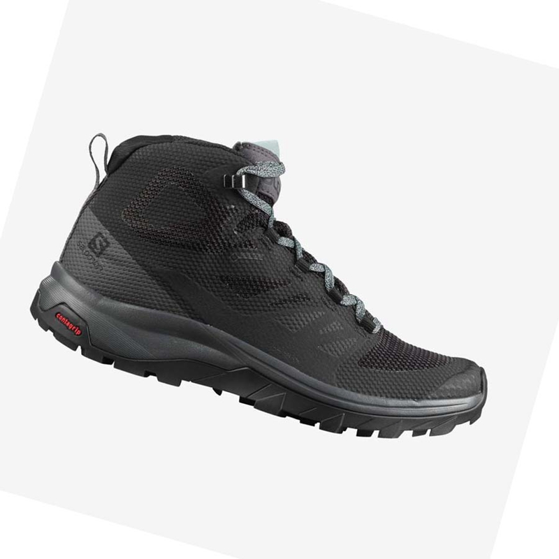 Navy Salomon WoOUTLINE MID GORE-TEX Women's Hiking Shoes | TQMPHEB-69