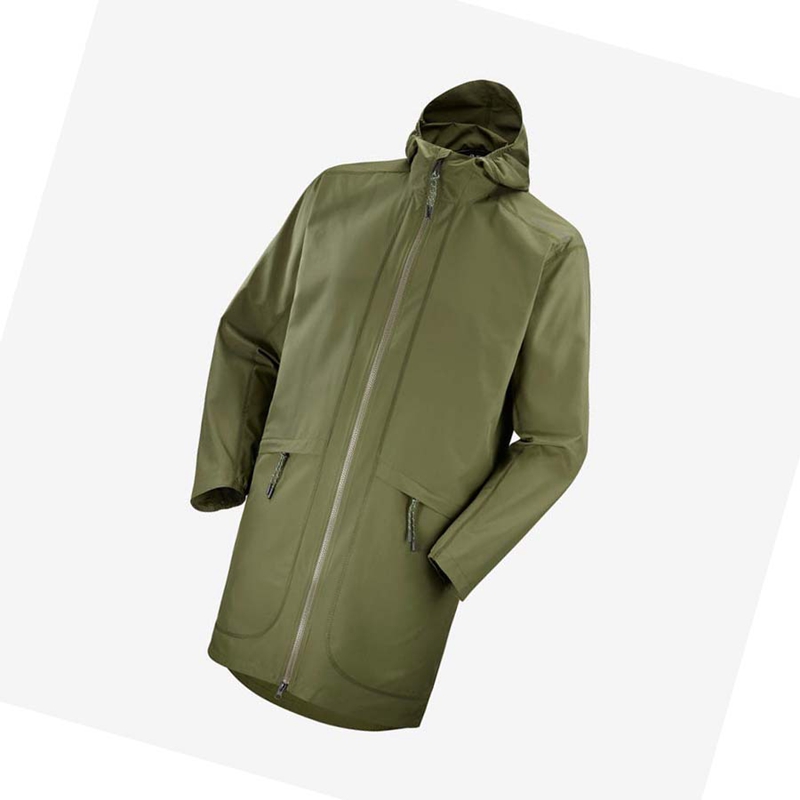 Olive Salomon OUTLIFE LONG PACKABLE WINDBREAKERS Women's Jackets | QPAWBRV-95