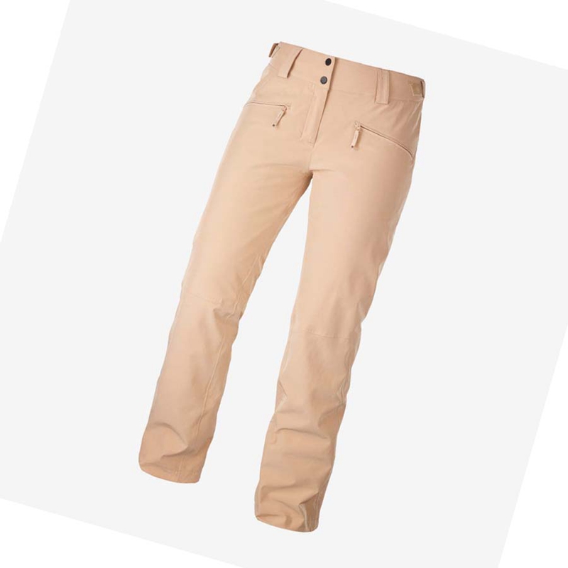 Pink Salomon EDGE Women's Ski Pants | RPNZLAV-59