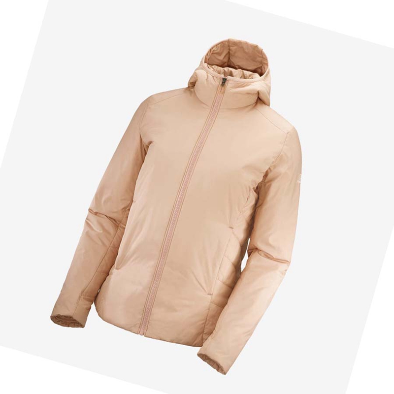 Pink Salomon OUTRACK INSULATED Women's Jackets | WEMPKAV-09