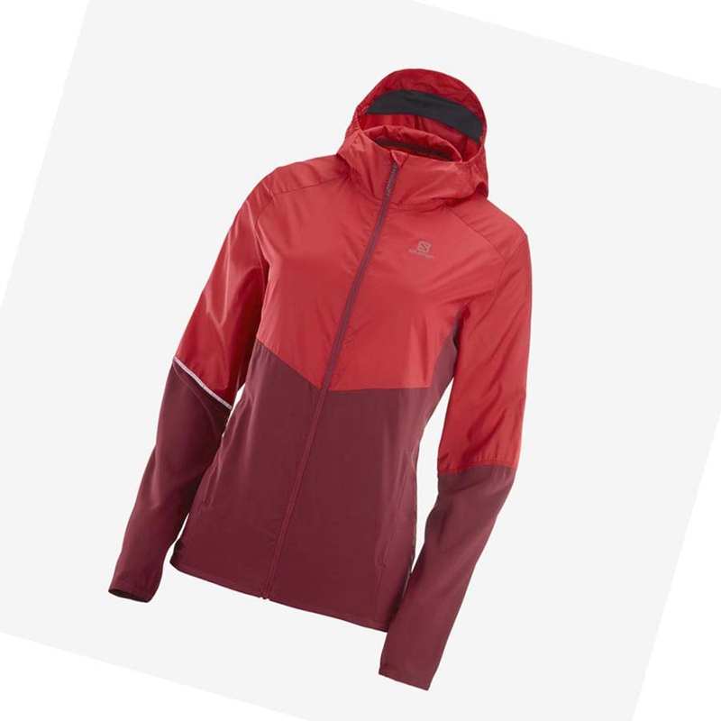 Red Salomon AGILE WIND WINDBREAKERS Women's Jackets | CRDEJAN-93