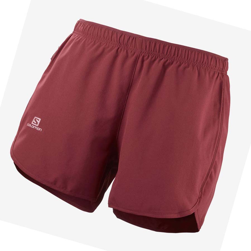 Red Salomon AGILE Women's Shorts | OBLVNFE-93