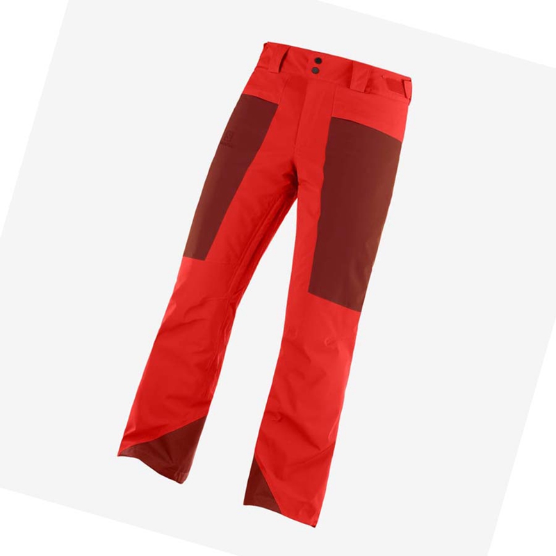 Red Salomon BRILLIANT Men's Ski Pants | IPWZGTX-72