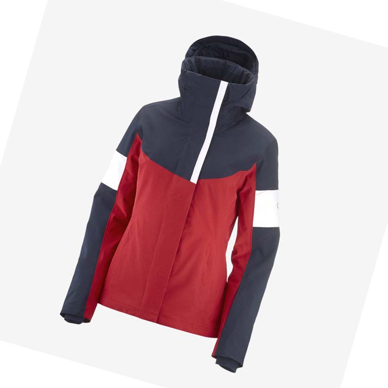 Red Salomon SPEED Women's Ski Jackets | FGVBTEC-71