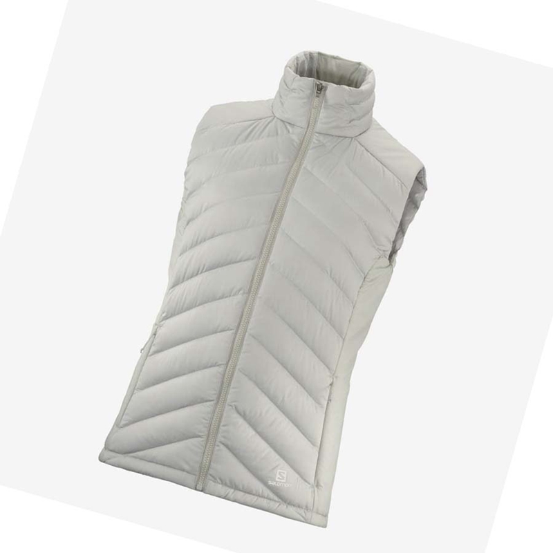 Silver Salomon ESSENTIAL XWARM DOWN Women's Ski Jackets | UCRPEFN-05